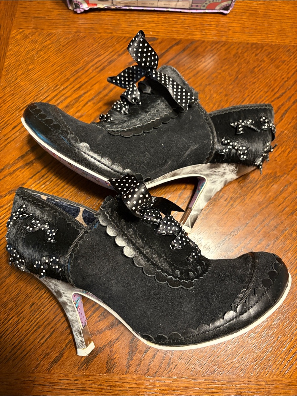 Irregular Choice Georgia Rose/black size 39/8 - Picture 6 of 8